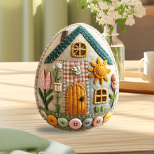 Load image into Gallery viewer, Patchwork Felt Egg House DIY Kit