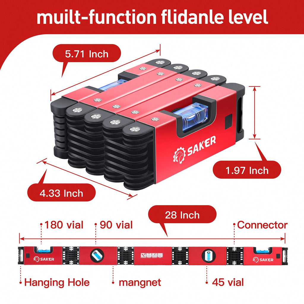 Multi-Function Foldable Level