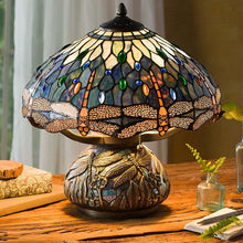 Load image into Gallery viewer, Tiffany-style Dragonfly Table Lamp
