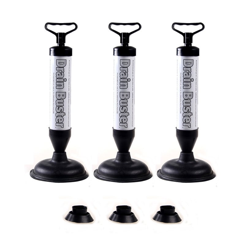 High-Pressure Toilet Plunger Set with Dual Suction Cups
