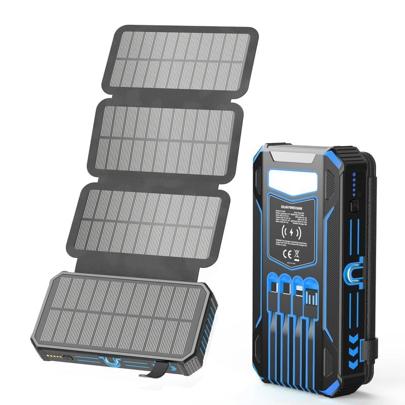 Sakerplus Wireless Portable 30000 Solar Charger Power Bank