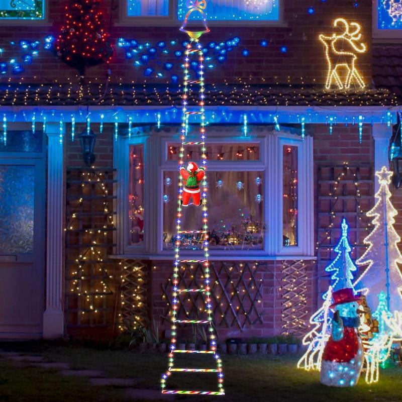 Santa Claus LED Ladder Light