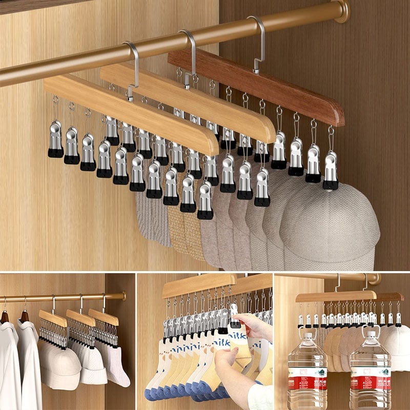 Wooden Hat Hanger Closet Organizer