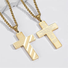 Load image into Gallery viewer, American Flag Cross Pendant Necklace