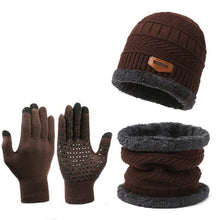 Load image into Gallery viewer, Men's and Women's Unisex Hat Neck Scarf Gloves 3 Piece Set