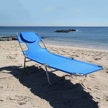 Load image into Gallery viewer, Portable Folding Beach Lounge Chair with Backpack Straps