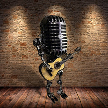 Load image into Gallery viewer, Vintage Metal Microphone Robot Desk Lamp