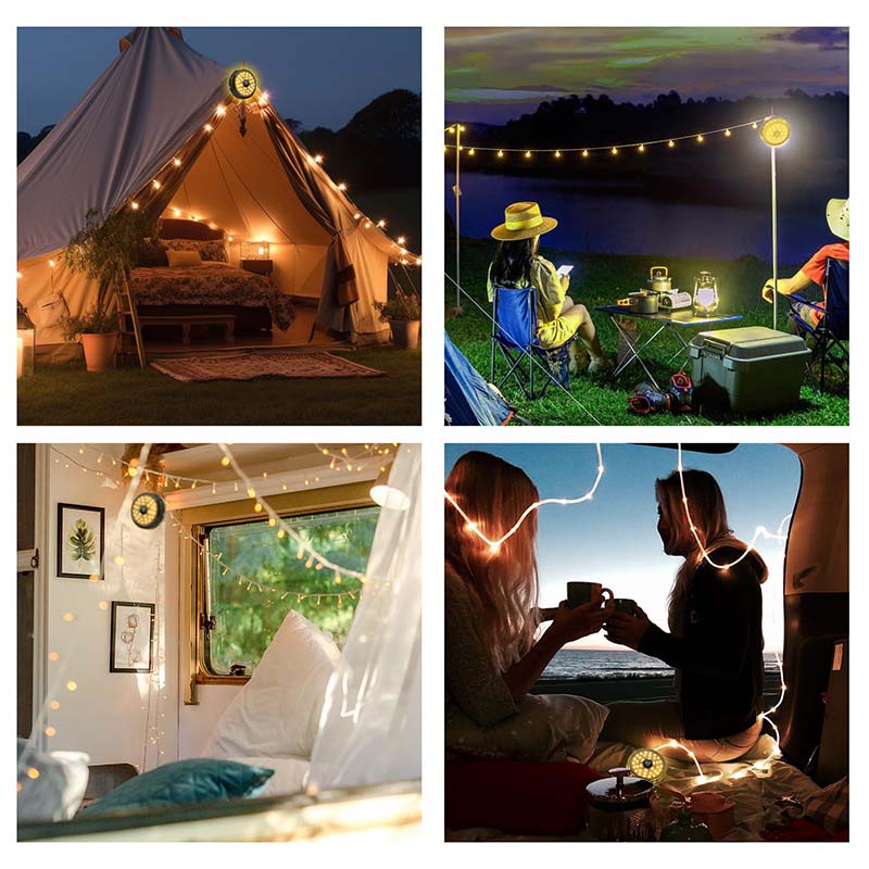Camping String Lights—Dual Mode: Warm & Color Light