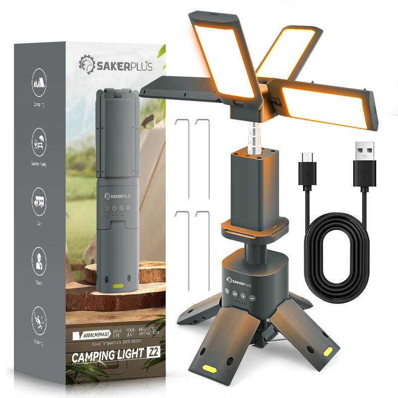 Outdoor Lighting Solution - Camping Lantern with Four Led Lamps