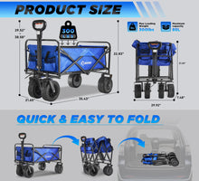 Load image into Gallery viewer, Portable Utility Cart for Outdoor Use - Electric Folding Wagon(Ships to the USA only)