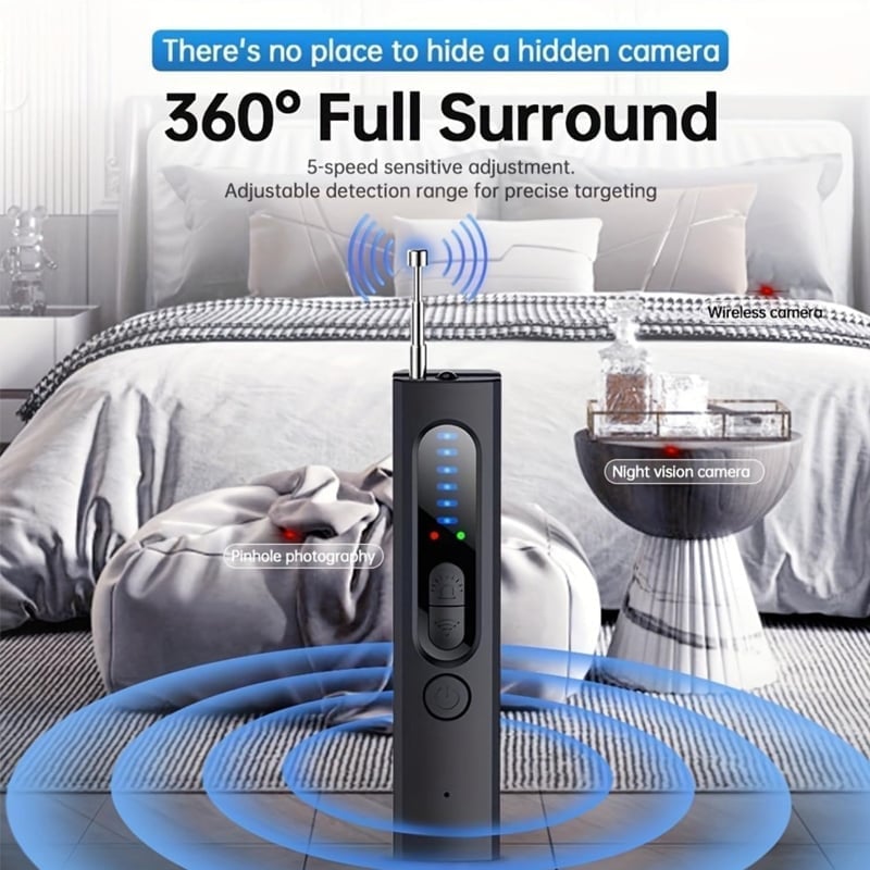 Portable Anti-Spy Camera Detector & RF Signal Scanner