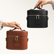Load image into Gallery viewer, Travel Make up Case with Compartments and Handle