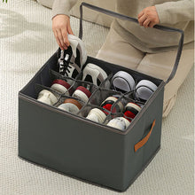 Load image into Gallery viewer, Collapsible Shoe Organizer Box with Transparent Cover