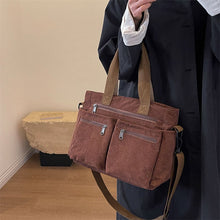Load image into Gallery viewer, Solid Color Corduroy Tote Bag
