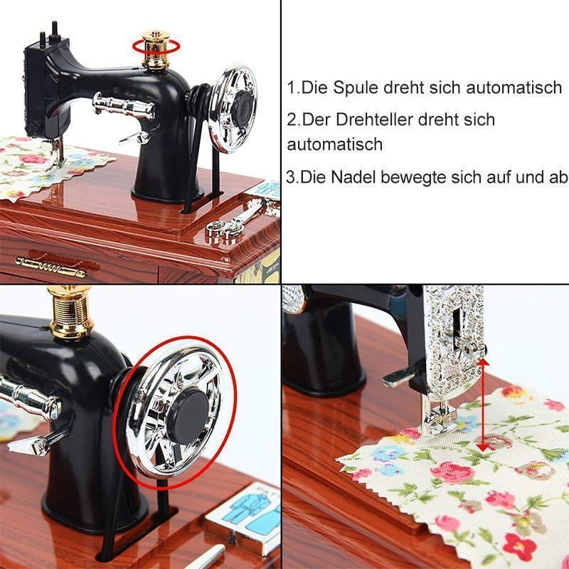 Vintage Sewing Machine Design Music Box