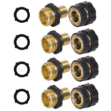 Load image into Gallery viewer, 3/4 Inch Garden Hose Quick Connector 4 Sets/bag