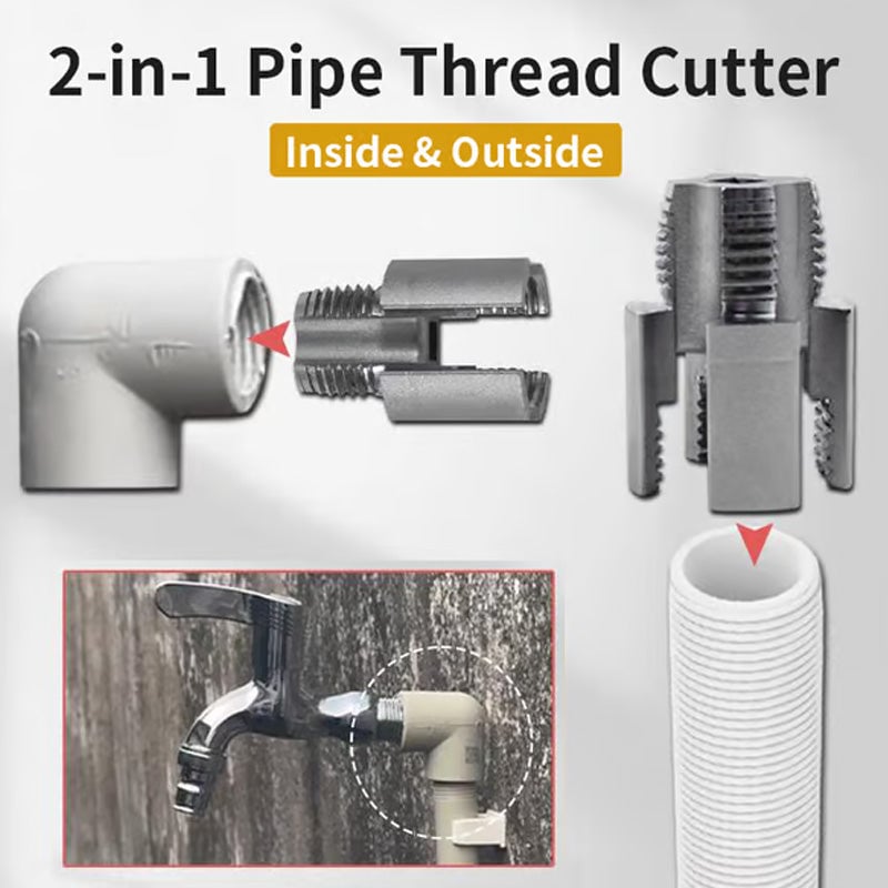Integrated Internal & External Pipe Threading Tool