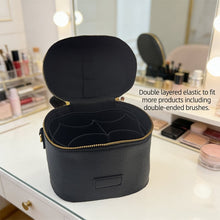 Load image into Gallery viewer, Travel Make up Case with Compartments and Handle