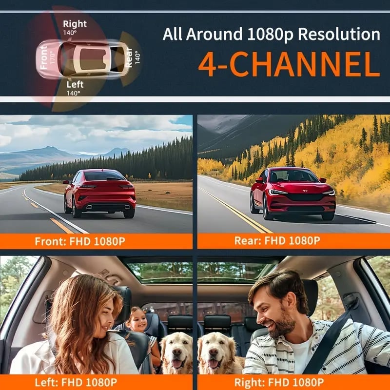 Aless™ Four-record monitoring driving recorder