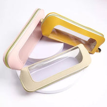 Load image into Gallery viewer, Portable Transparent Window Storage Bag (Yellow + Pink + Off White)