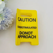 Load image into Gallery viewer, Caution Overstimulated Sign Hair Claw Clip