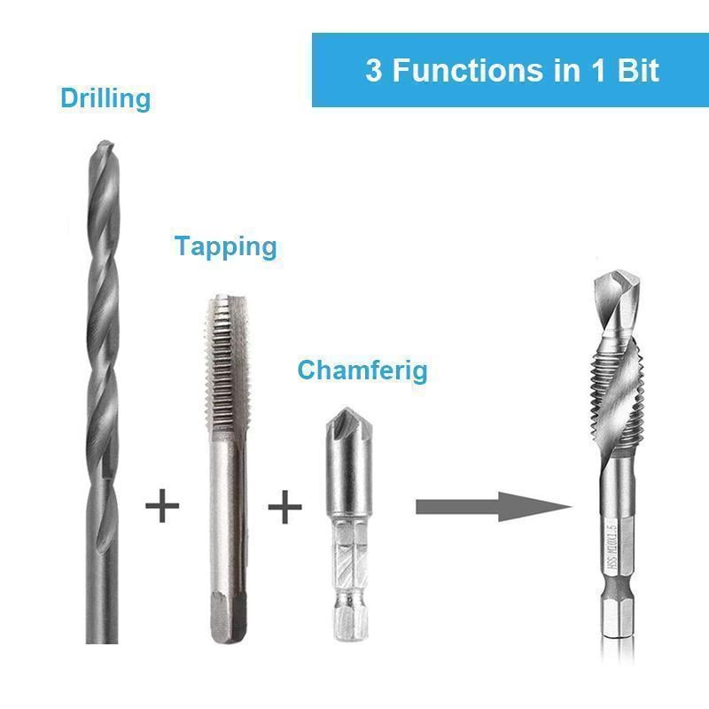 Thread Tap Drill Bits Set