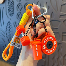 Load image into Gallery viewer, Creative Mini Gym Barbell Plate Keychain