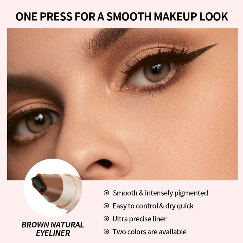 Dual-Head Design Rotating Eyeliner Stamp Pen