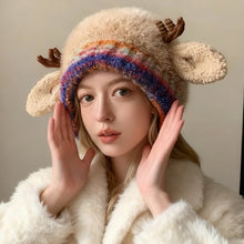 Load image into Gallery viewer, Cute Christmas Antler Beanie Hat