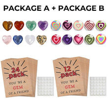 Load image into Gallery viewer, 24 Pack Valentines Cards with Heart-Shape Crystals