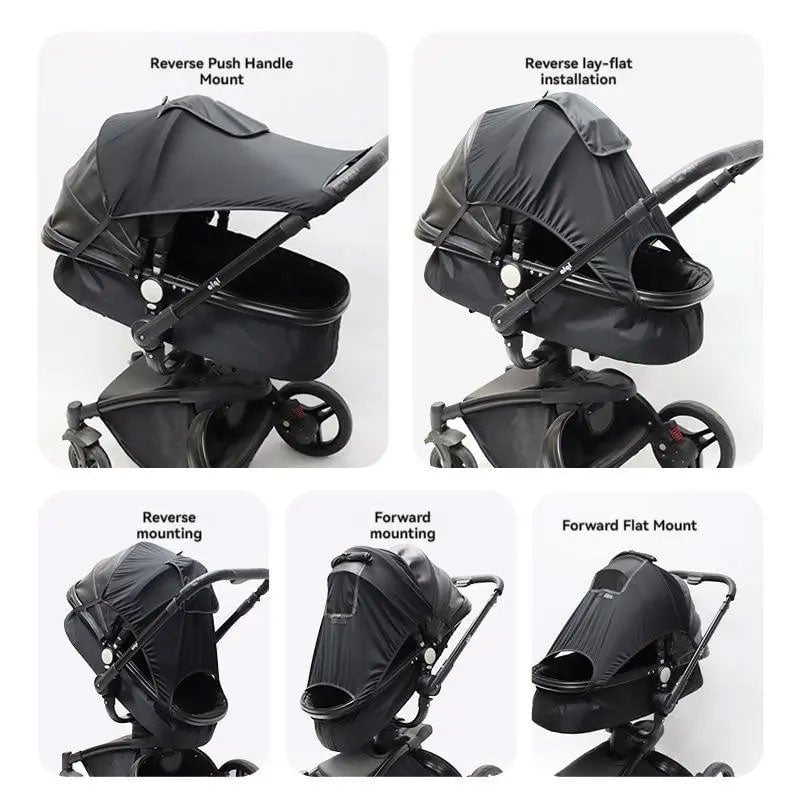 UV Protective Baby Stroller Sunshade with Top Opening