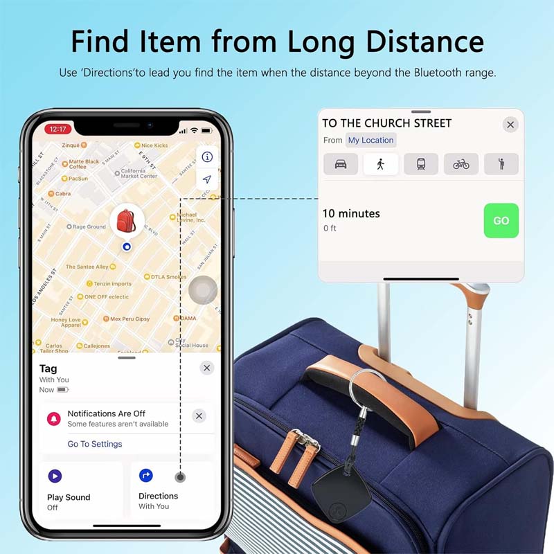 Smart Anti-lost Alarm Bluetooth Tracker for Key, Wallet, etc.