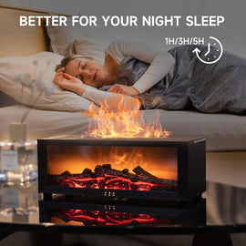 Colorful Fireplace Flame Humidifier Aromatherapy Diffuser