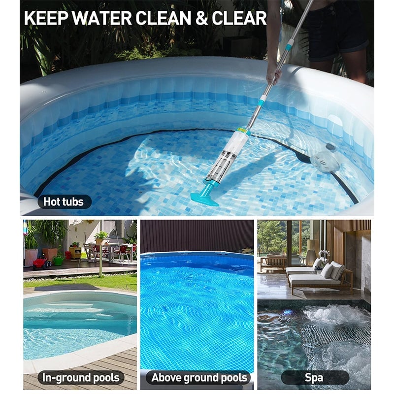 US Standard - 3in1Cordless Rechargeable Powerful Motor Swimming Pool Vacuum Cleaner