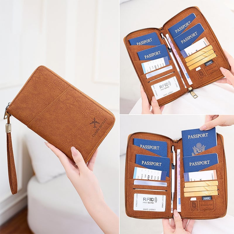 RFID Blocking Travel Passport Wallet