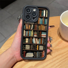 Load image into Gallery viewer, Cartoon Bookshelf Pattern TPU Phone Case