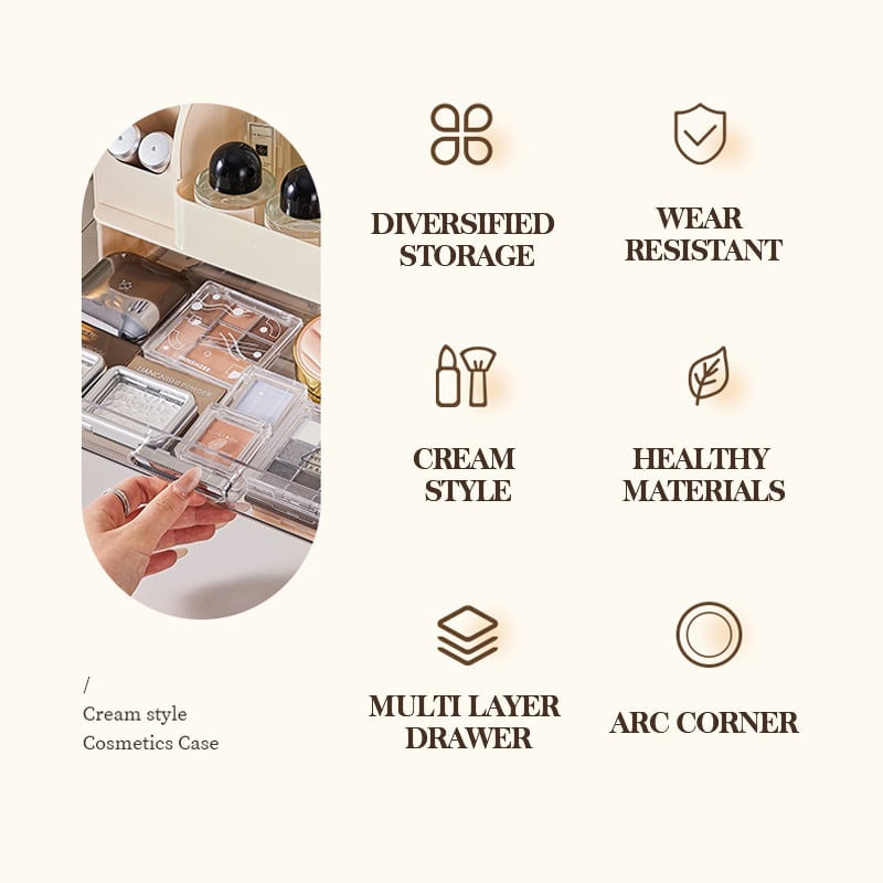 Desktop Makeup Organizer with Drawers