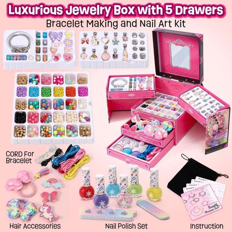 【Extra 50% Off】Girls Charm Bracelet Making Kit