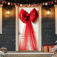 Load image into Gallery viewer, Christmas Door Bow Ribbon Decoration