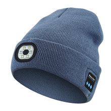 Load image into Gallery viewer, Bluetooth Beanie with LED Light &amp; Removable Speakers