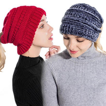 Load image into Gallery viewer, Soft Knit Ponytail Cap