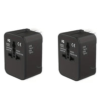 Load image into Gallery viewer, Universal Travel Adapter with Dual USB Ports