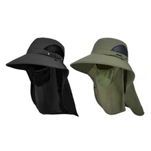 Load image into Gallery viewer, Men's Wide Brim Sun Hat with Removable Face Mask