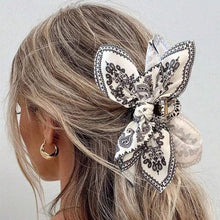 Load image into Gallery viewer, Double-Sided Paisley Bow Hair Claw