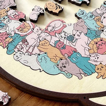 Load image into Gallery viewer, 135-Teiliges Katzenförmiges Holzpuzzle