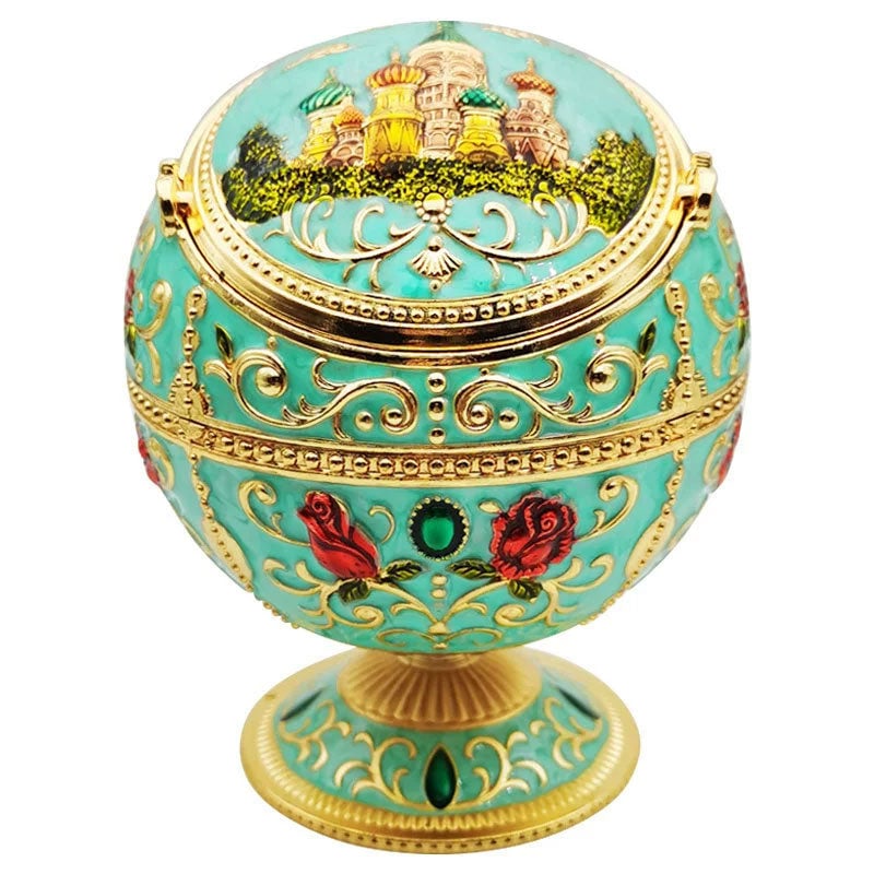 Vintage Portable Cigar Ashtray with Lid