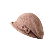 Load image into Gallery viewer, Women's Elegant Plaid Pattern Bow Decor Beret