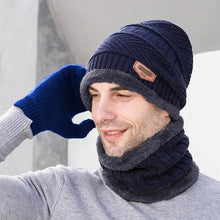 Load image into Gallery viewer, Men's and Women's Unisex Hat Neck Scarf Gloves 3 Piece Set