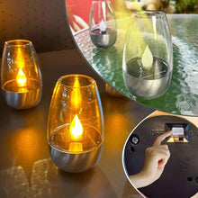 Load image into Gallery viewer, Solar LED Candle Goblet Light for Outdoor Waterproof Use