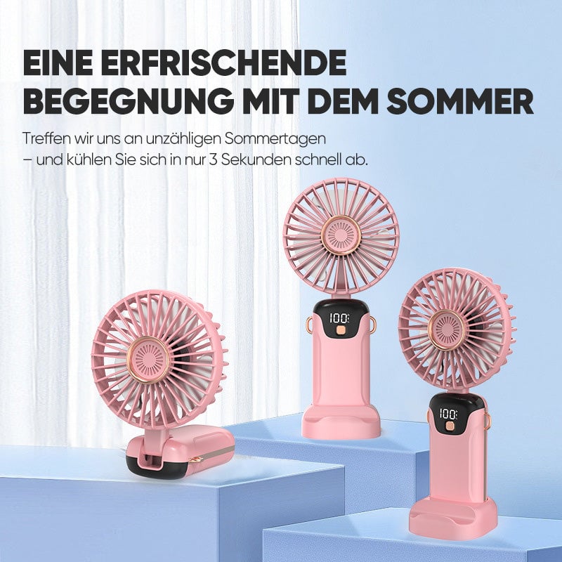 Portable fan with digital display